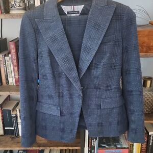 Tommy Hilfiger Navy Plaid Blazer